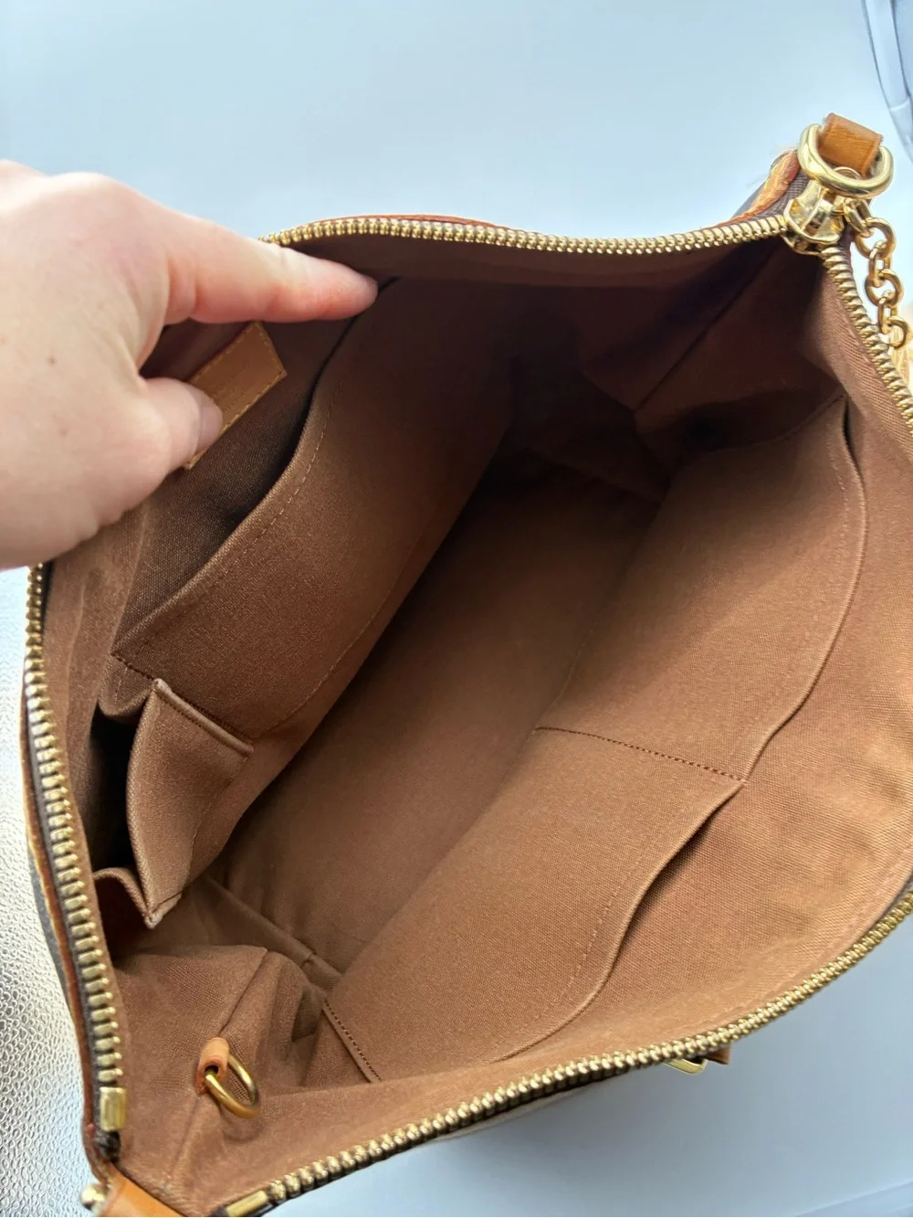 Louis Vuitton Monogram Palermo PM Canvas Shoulder Bag with COA and LV dust bag.